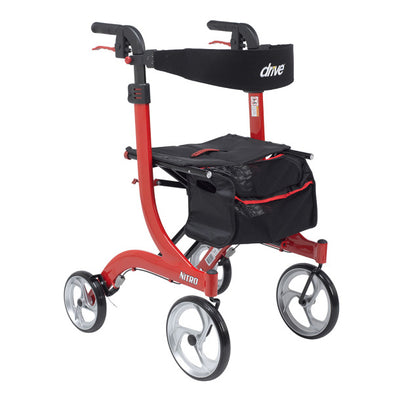 Nitro Aluminum Rollator, Tall Height, 10" Casters